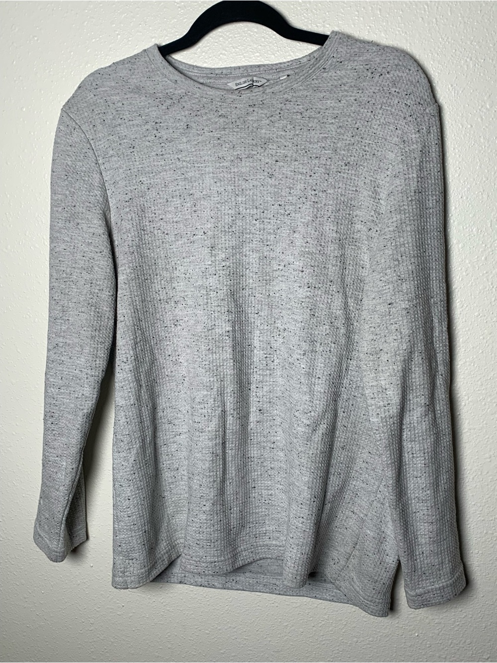 English Laundry Men's Heather Light Gray Crewneck Shirt